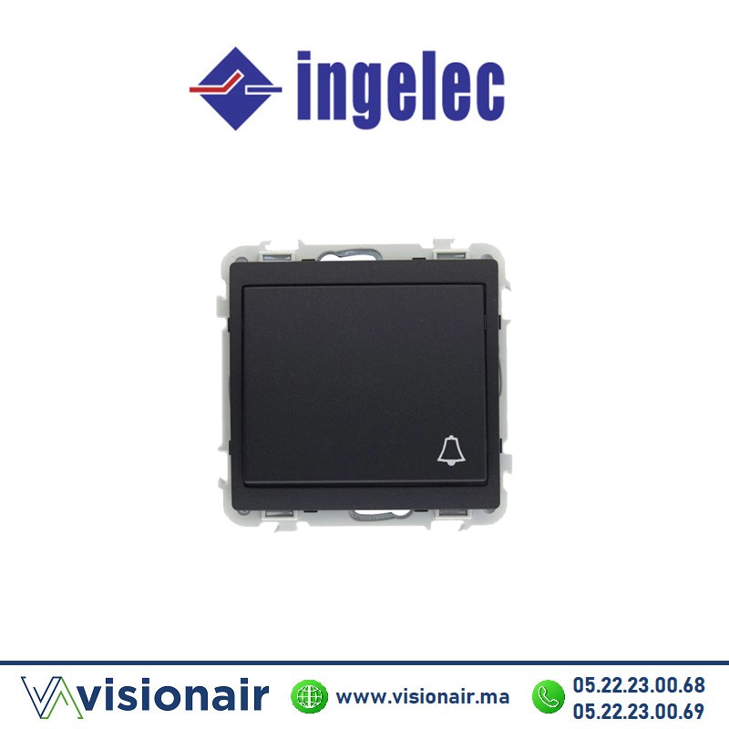 Poussoir à bascule INGELEC Jade anthracite M5551/50T Casablanca Maroc