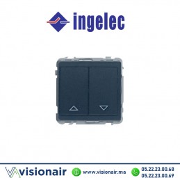Poussoir inverseur volet roulant INGELEC Jade anthracite noir M5552/56T Casablanca Maroc