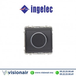 Poussoir rond lumineux INGELEC Jade anthracite noir M5551/03T Casablanca Maroc
