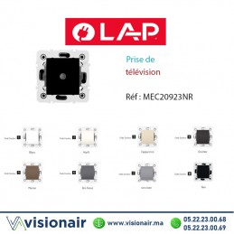 Prise de télévision Noir LAP MILLENIUM 20923NR Casablanca Maroc