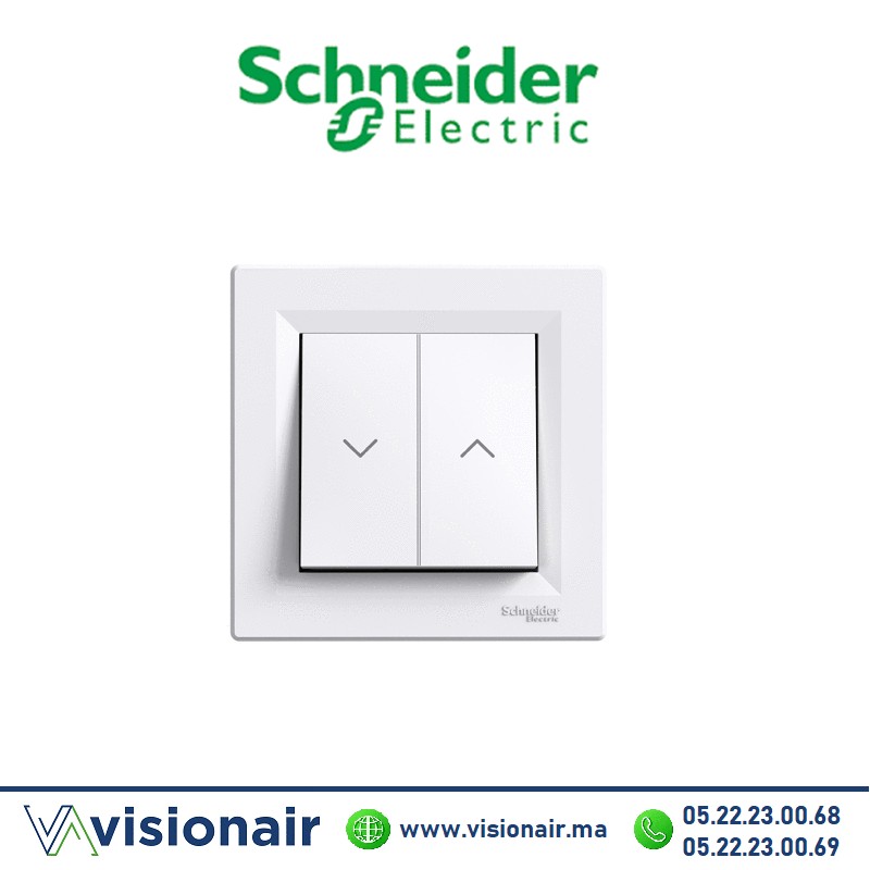 Poussoir volet roulant Schneider Asfora blanc EPH1300321 Casablanca Maroc