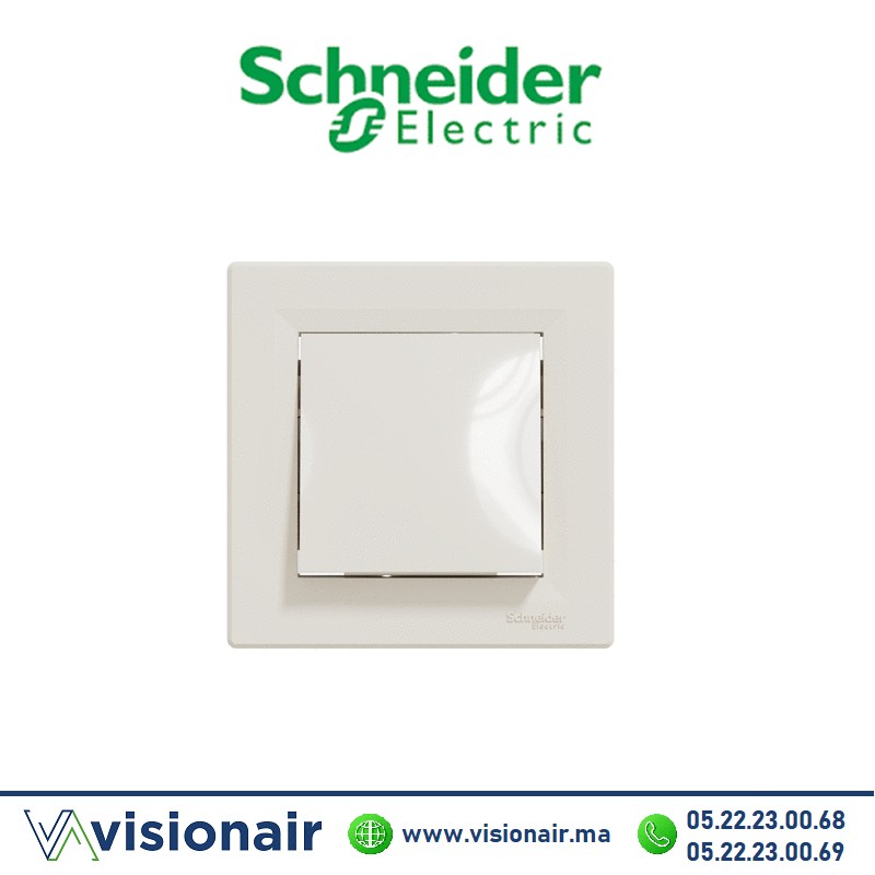 Bouton poussoir Schneider Asfora crème EPH0700123
 Casablanca Maroc