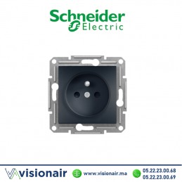Prise 2P +T Schneider Asfora anthracite EPH2800271 Casablanca Maroc