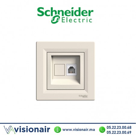 Prise RJ11 Schneider Asfora créme EPH4100123 Casablanca Maroc