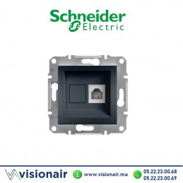Prise RJ11 Schneider Asfora anthracite EPH4100171 Casablanca Maroc