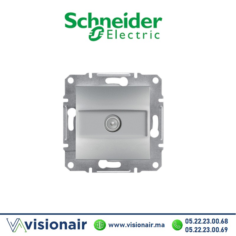 Prise TV Schneider Asfora aluminium EPH3200161 Casablanca Maroc