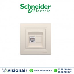 Prise RJ45 CAT6 UTP Schneider Asfora créme EPH4700123 Casablanca Maroc