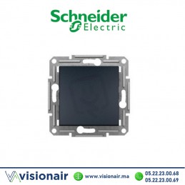 Interrupteur simple allumage Asfora anthracite EPH0100171 Casablanca Maroc
