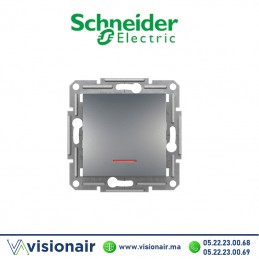 Bouton poussoir lumineux Schneider Asfora aluminium EPH1600161 Casablanca Maroc