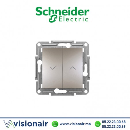 Poussoir volet roulant Schneider Asfora bronze EPH1300369 Casablanca Maroc