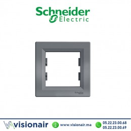 Plaque 1P Schneider Asfora acier EPH5800162 Casablanca Maroc