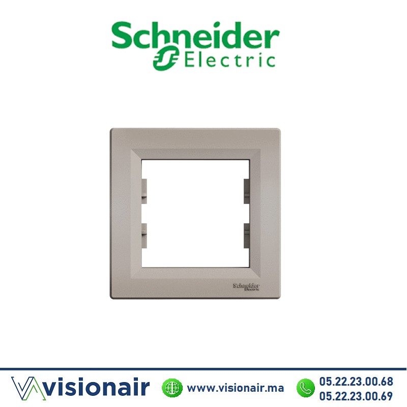 Plaque 1P Schneider Asfora bronze EPH5800169 - VISIONAIR Maroc