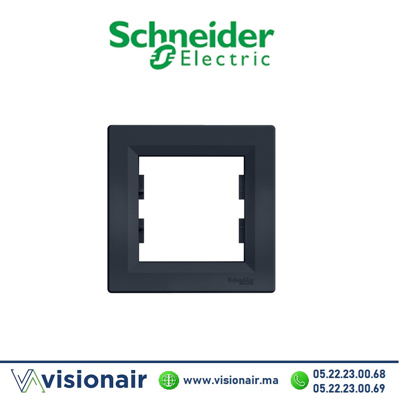 Plaque 1P Schneider Asfora anthracite EPH5800171 Casablanca Maroc