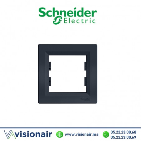 Plaque 1P Schneider Asfora anthracite EPH5800171 Casablanca Maroc