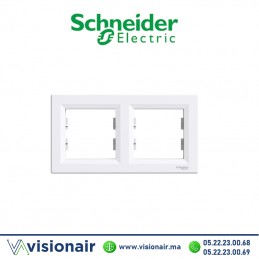 Plaque 2P Schneider Asfora blanc EPH5800221 Casablanca Maroc