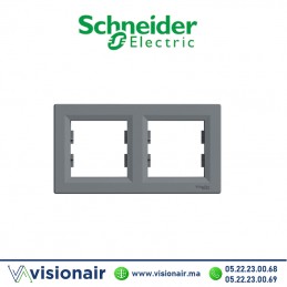 Plaque 2P Schneider Asfora acier EPH5800262 Casablanca Maroc