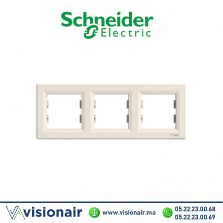Plaque 3P Schneider Asfora crème EPH5800323 Casablanca Maroc