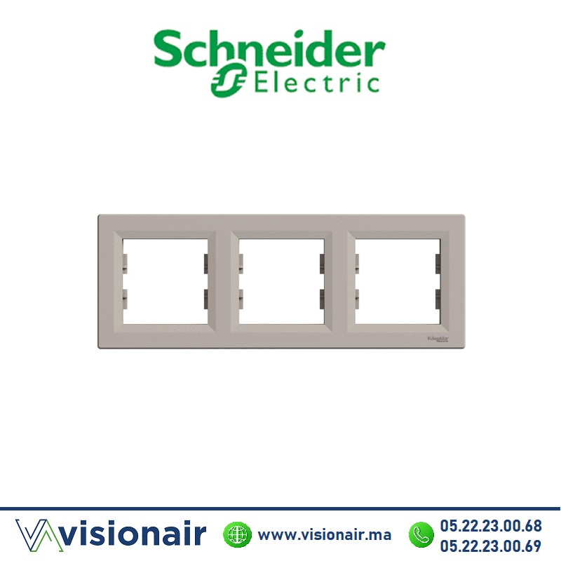 Plaque 3P Schneider Asfora bronze EPH5800369 Casablanca Maroc