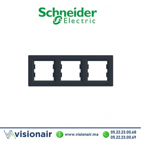 Plaque 3P Schneider Asfora anthracite EPH5800371 Casablanca Maroc