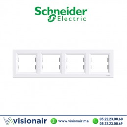 Plaque 4P Schneider Asfora blanc EPH5800421 Casablanca Maroc
