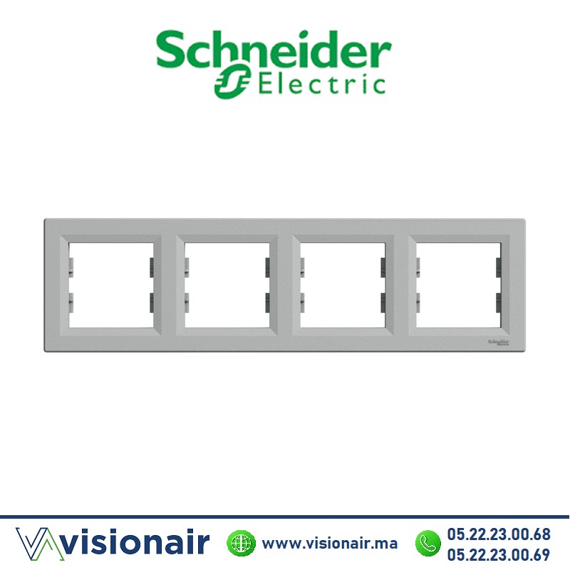 Plaque 4P Schneider Asfora aluminium EPH5800461 Casablanca Maroc