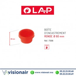Boîte d'encastrement LAP ronde orange 7306 | VISIONAIR Maroc