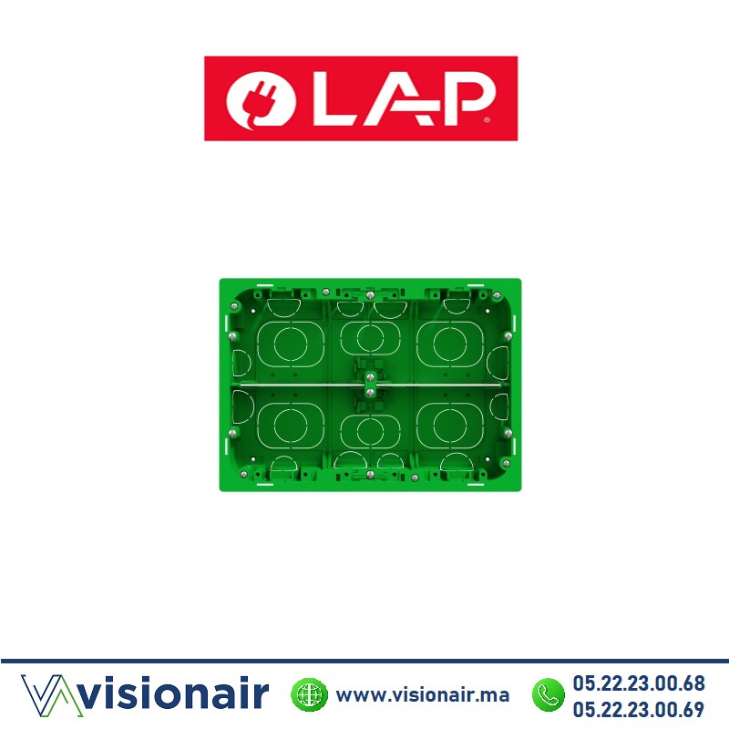 Boîte encastrement LAP rectangle 2 & 3 modules 7313 Casablanca Maroc