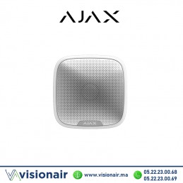 Sirène avec LED et buzzer piézoélectrique sans fil Ajax blanc 47130.07.WH2 Casablanca Maroc