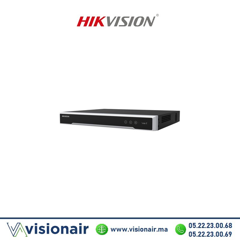 Nvr Hikvision 4K 16CH POE 2HDD PRO DS-7616NI-Q2/16P Casablanca Maroc