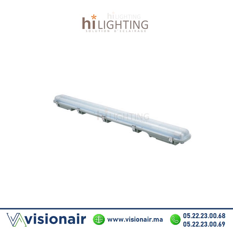 Réglette étanche hilighting 2x120CM (VIDE) HIL81212 Casablanca Maroc