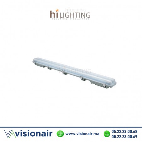 Réglette étanche hilighting 2x120CM (VIDE) HIL81212 Casablanca Maroc
