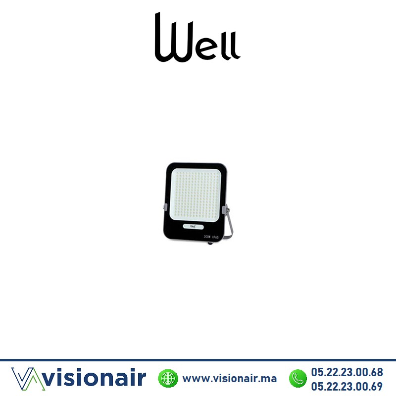 Projecteur LED WELL 300W 6500°K IP66 WELLSNIK300W Casablanca Maroc