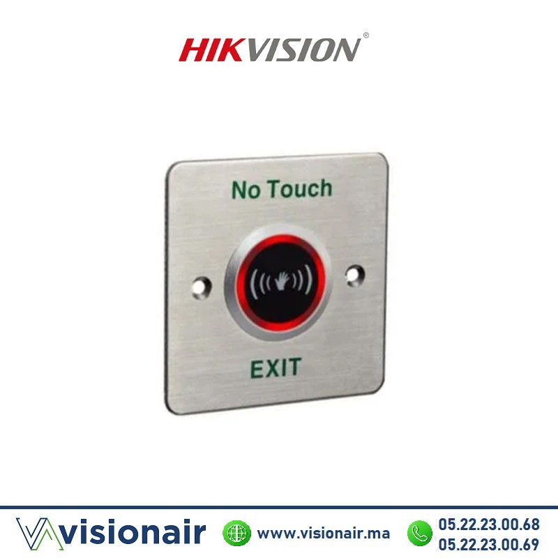 Bouton de sortie métal (No Touch) hikvision DS-K7P03 Casablanca Maroc