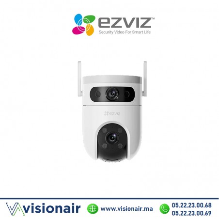 Caméra WI-FI extérieure Ezviz dual motorisée 360° 3MP+3MP H9c-3MP Casablanca Maroc