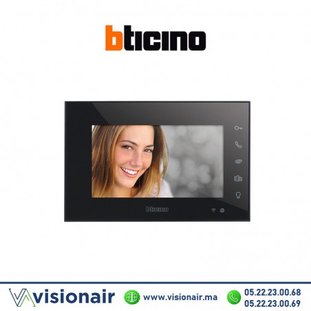Moniteur vidéophone BTICINO écran 7"connecté noir 332855 Casablanca Maroc