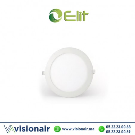 Panel LED Elit encastré rond 24W 4000°K Casablanca Maroc