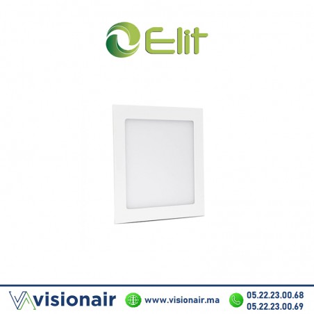 Panel LED Elit encastré carré 12W 4000°K Casablanca Maroc