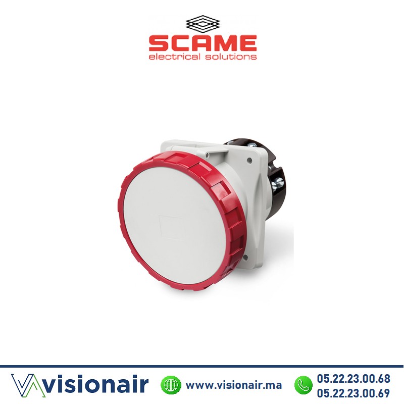 Prise A encastré SCAME 3P+N+T 63A 346-415V IP66/IP67/IP69 Casablanca Maroc