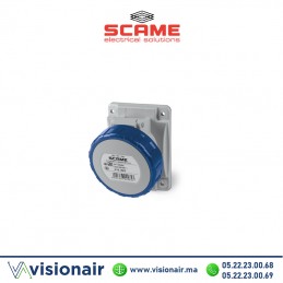 Prise A encastré SCAME 2P+T 16A 200-250V IP66/IP67/IP69 Casablanca Maroc