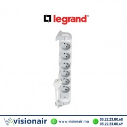 Rallonge multiprise LEGRAND 6 prises 2P+T 1,5m avec interrupteur blanc 050083 Casablanca Maroc