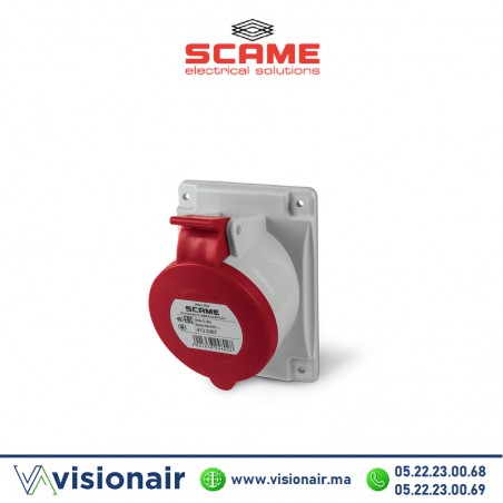 Prise A encastrer SCAME 3P+N+T 16A 380V IP44/IP54 Casablanca Maroc