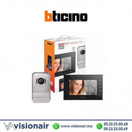 KIT vidéophone BTICINO 7" WI-FI connecté noir 318015 Casablanca Maroc
