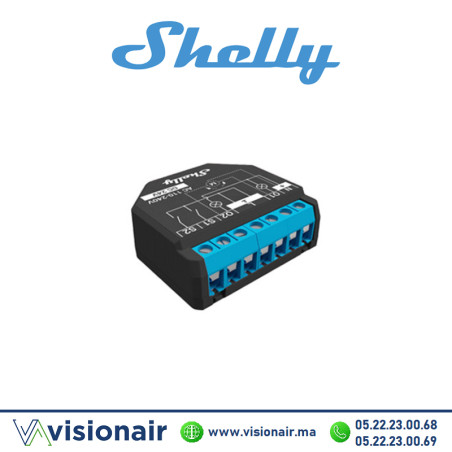 Relais domotique SHELLY Wi-Fi volet roulant avec mesure de cons SHELLY-2PM Casablanca Maroc