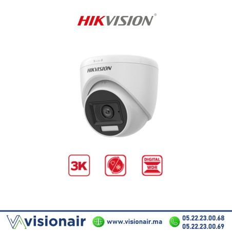 Caméra HIKVISION Turret 3K 5MP 3K IP67 Smart Hybrid Light DS-2CE76K0T-EXLMF Casablanca Maroc
