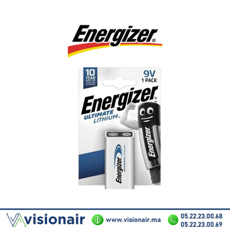 Pile Energizer 9V 6LR61 LITHIUM Casablanca Maroc
