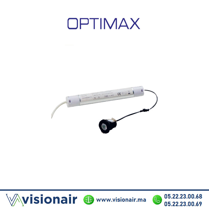 BAES Bloc de secours optimax 140LM 3H IP20 blanc niche Casablanca Maroc
