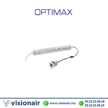 BAES Bloc de secours optimax 140LM 3H IP20 blanc niche - VISIONAIR Maroc