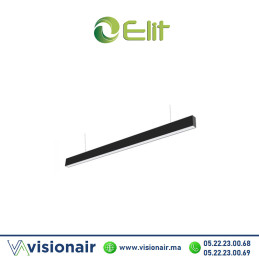 Suspension LED Elit noir 120cm 40W 4000°K Casablanca Maroc