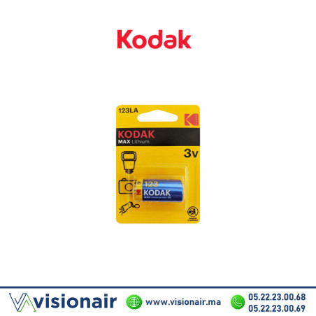Pile Kodak CR123 3V lithium - VISIONAIR Maroc