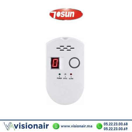 Détecteur de gaz Tosun sans fil alarme TOSLX-GSV8 Casablanca Maroc